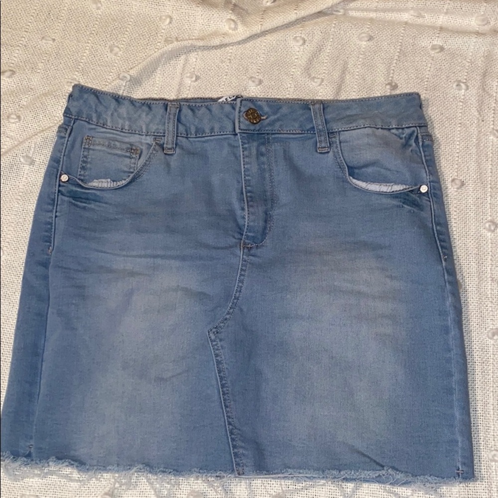 Celebrity Pink Jean Skirt